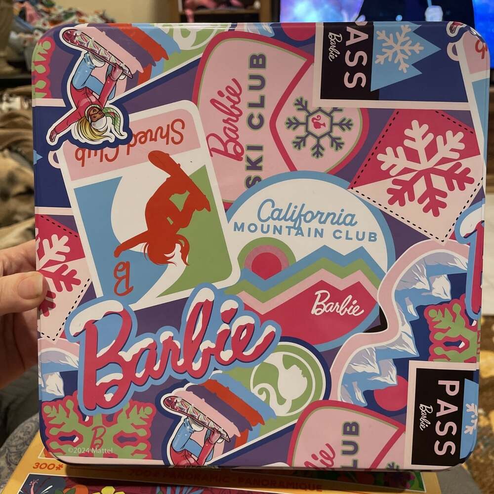 Mattel Barbie 150 Pc Puzzle Skiing With Collectible Tin. No Cookies- I Ate Them